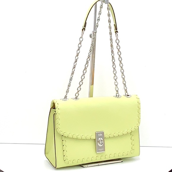 COACH NWT Lane Shoulder Bag With Whipstitch COLOR:
Silver/Pale Lime - Picture 2 of 16